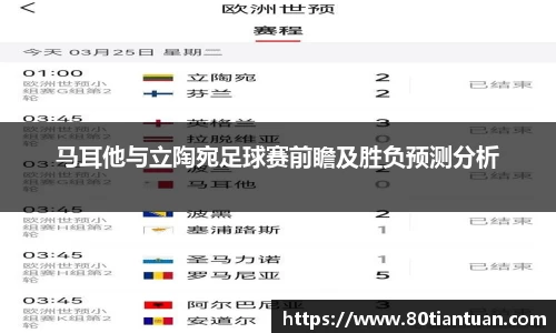 马耳他与立陶宛足球赛前瞻及胜负预测分析